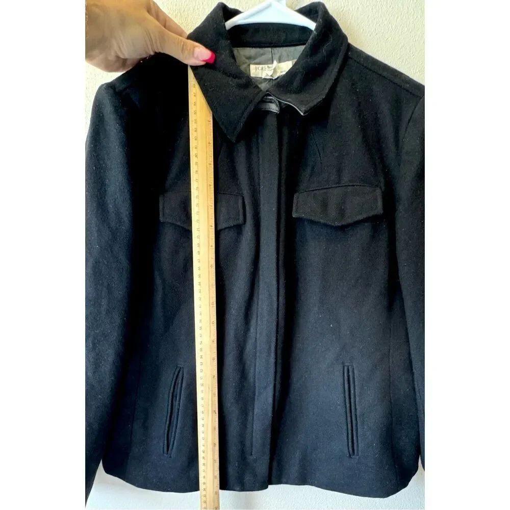 J. Crew Women's Wool Blend Lined Zip Up Mid Waist Jacket Medium - Picture 7 of 10